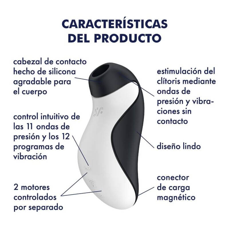 SATISFYER - ESTIMULADOR DE PULSO DE AR ORCA + VIBRAO - Sexshoptuga  Sexshoptuga 