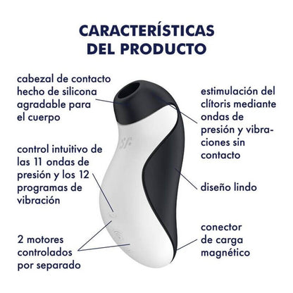 SATISFYER - ESTIMULADOR DE PULSO DE AR ORCA + VIBRAO - Sexshoptuga 