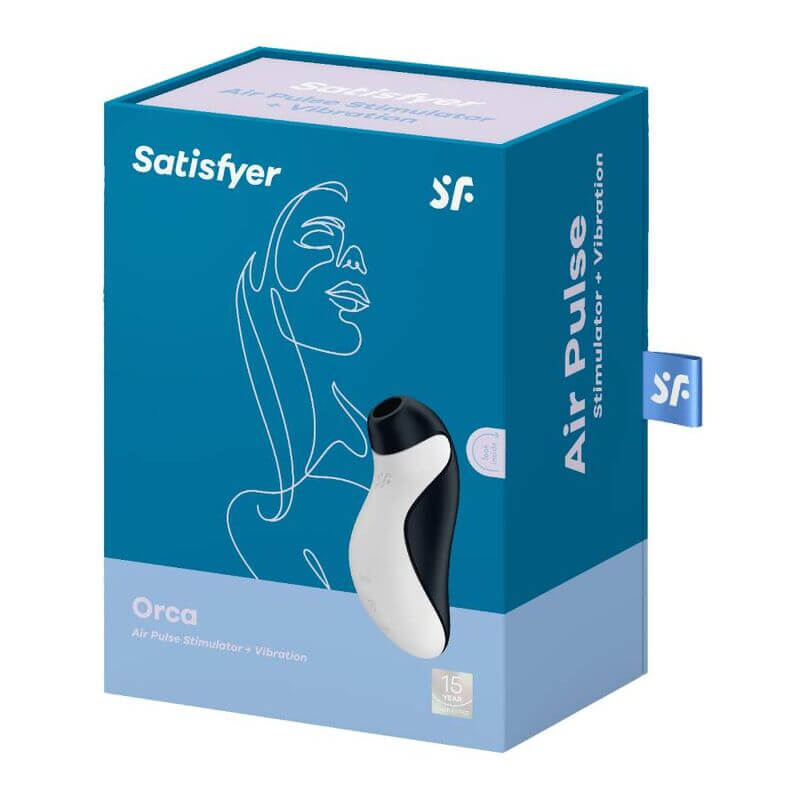 SATISFYER - ESTIMULADOR DE PULSO DE AR ORCA + VIBRAO - Sexshoptuga  Sexshoptuga 