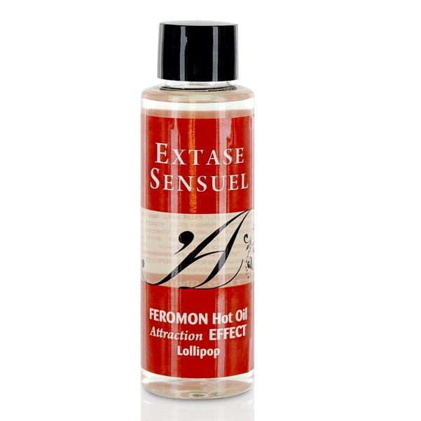 EXTASE SENSUAL - ÓLEO DE MASSAGEM DE EFEITO DE CALOR COM FEROMONAS DE PIRULET 100 ML - Sexshoptuga 