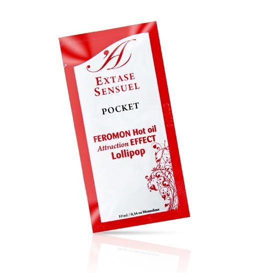 EXTASE SENSUAL - ÓLEO DE MASSAGEM COM FEROMONAS DE EFEITO CALOR PIRULITO 10 ML - Sexshoptuga  Sexshoptuga 