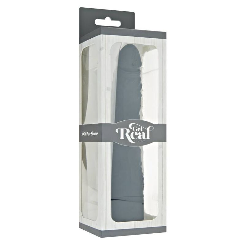 GET REAL - VIBRADOR SLIM CLSSICO PRETO - Sexshoptuga 