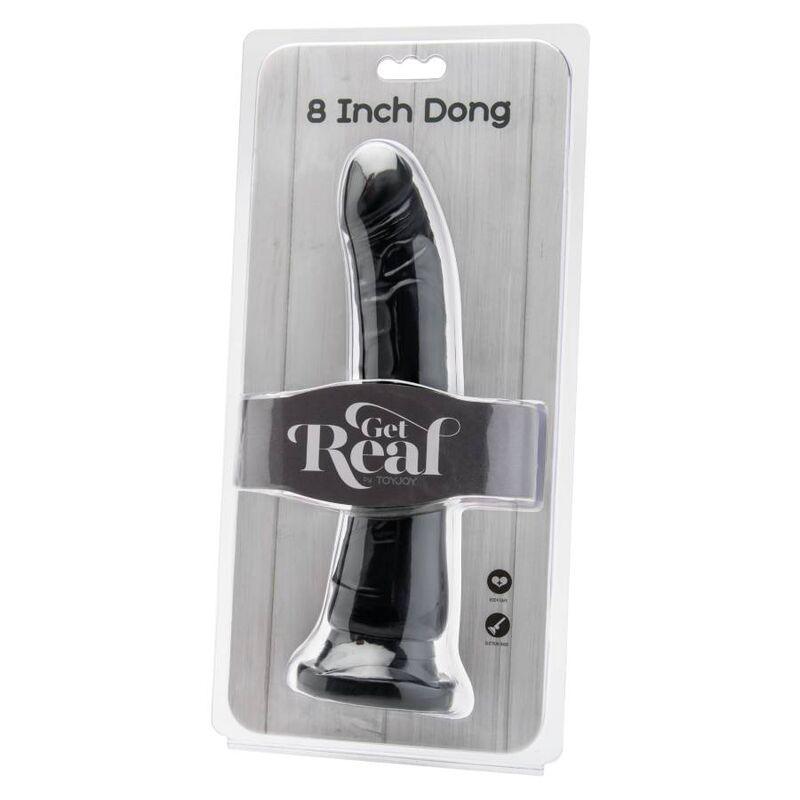 GET REAL - DONG 20,5 CM PRETO - Sexshoptuga 