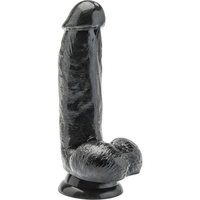 GET REAL - DILDO 12 CM COM BOLAS PRETO - Sexshoptuga 