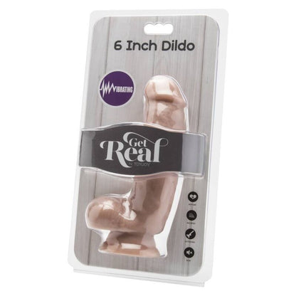 GET REAL - DILDO 12 CM COM BOLAS VIBRADOR PELE - Sexshoptuga 