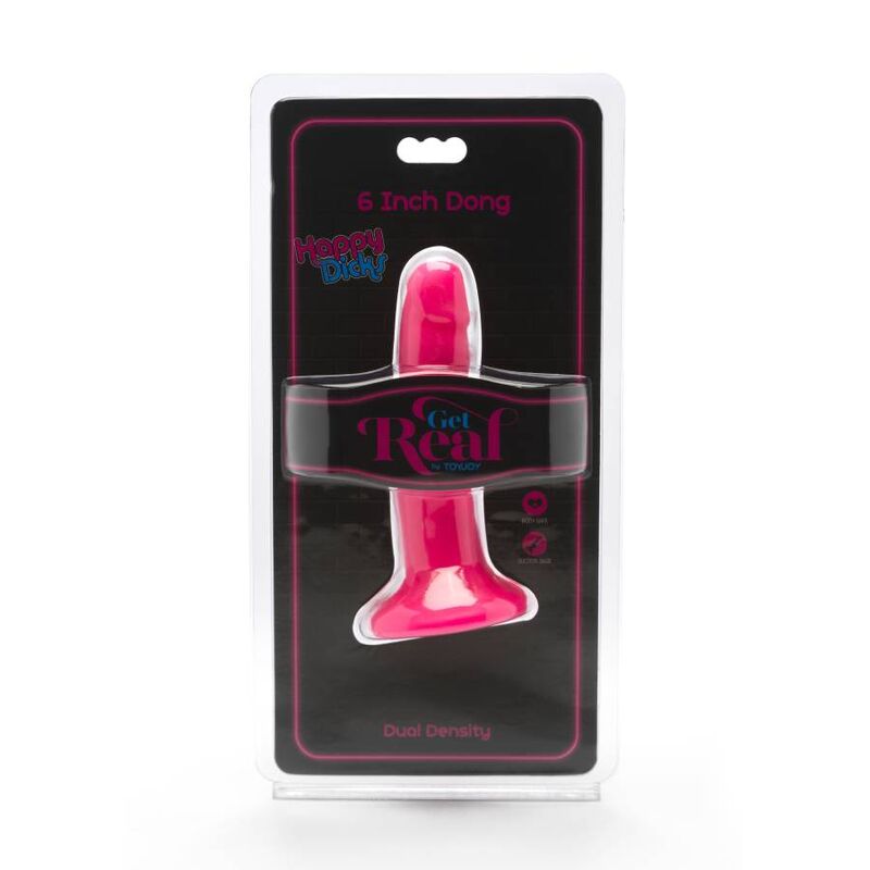 GET REAL - HAPPY DICKS DONG 12 CM ROSA - Sexshoptuga  Sexshoptuga 