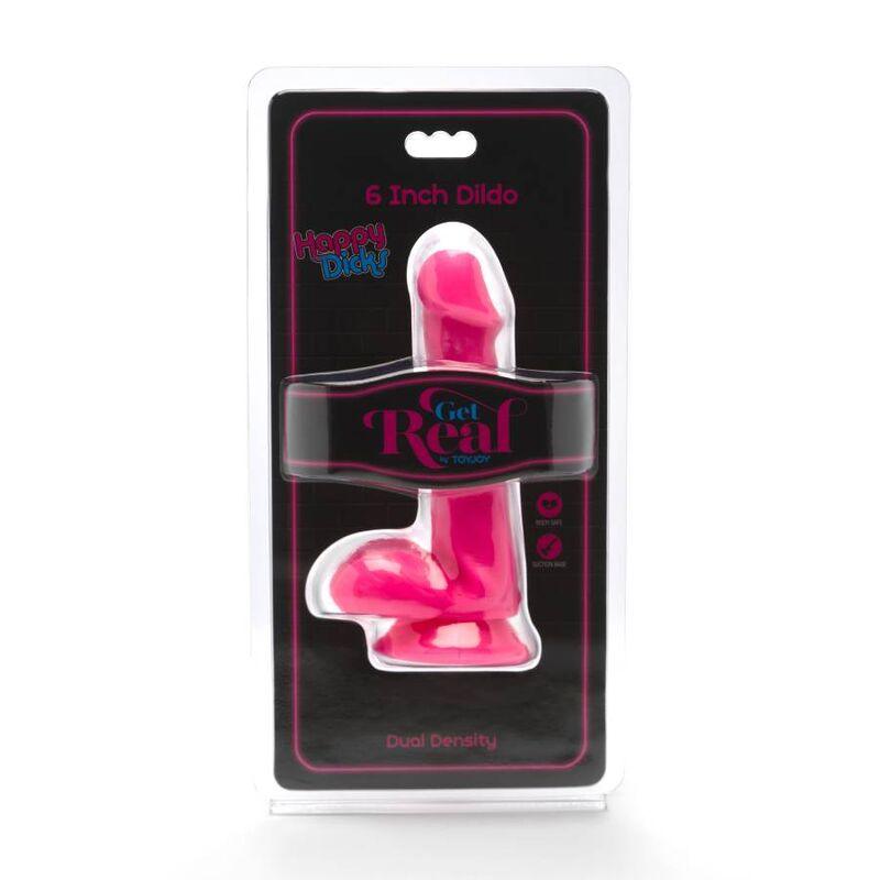 GET REAL - HAPPY DICKS DILDO 12 CM BOLAS ROSA - Sexshoptuga 