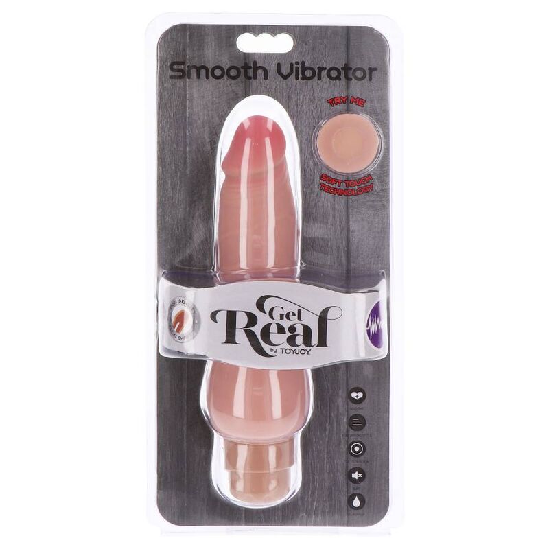 GET REAL - PELE VIBRADOR LISO DE DUAL DENSIDADE - Sexshoptuga  Sexshoptuga 