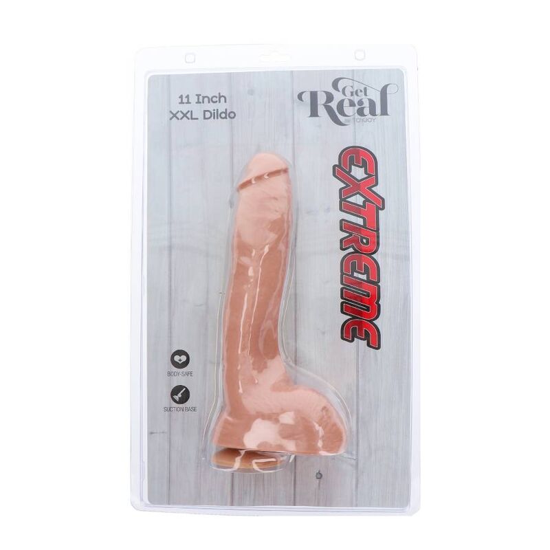 GET REAL - EXTREME XXL DILDO 28 CM PELE - Sexshoptuga 