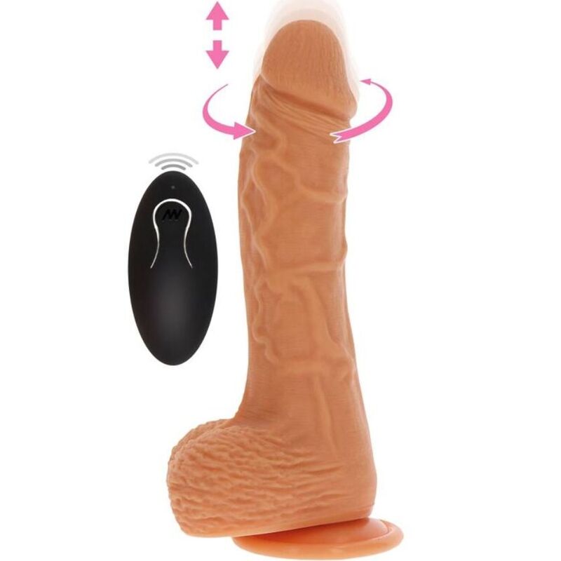 GET REAL - PELE VIBR DILDO ROTATIVA PARA CIMA E PARA BAIXO - Sexshoptuga 