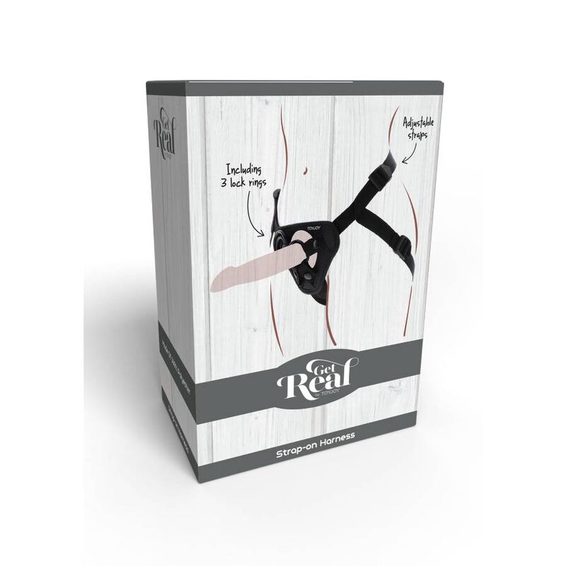 GET REAL - ARNÊS DE ALA PRETO - Sexshoptuga 