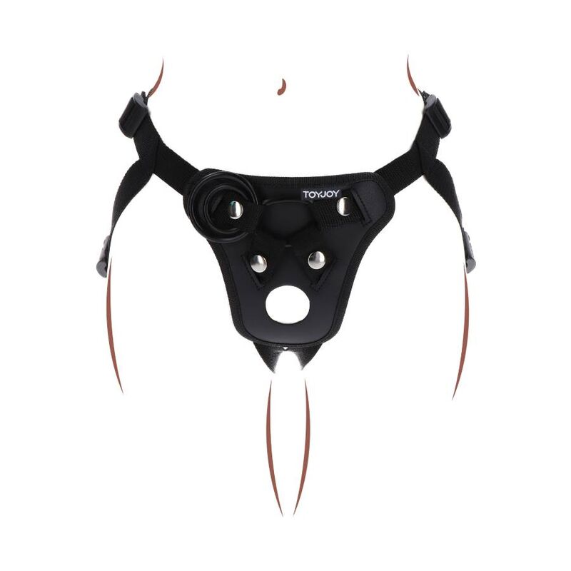 GET REAL - ARNÊS DE PRAZER STRAP-ON PRETO - Sexshoptuga  Sexshoptuga 