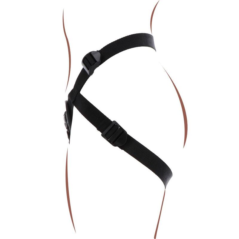 GET REAL - ARNÊS DE PRAZER STRAP-ON PRETO - Sexshoptuga 