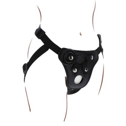 GET REAL - ARNÊS DE PRAZER STRAP-ON PRETO - Sexshoptuga 