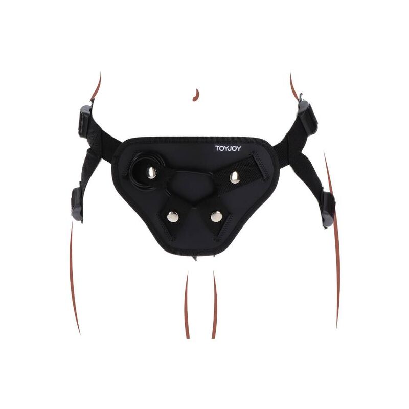 GET REAL - STRAP-ON DELUXE CHICOTE PRETO - Sexshoptuga  Sexshoptuga 