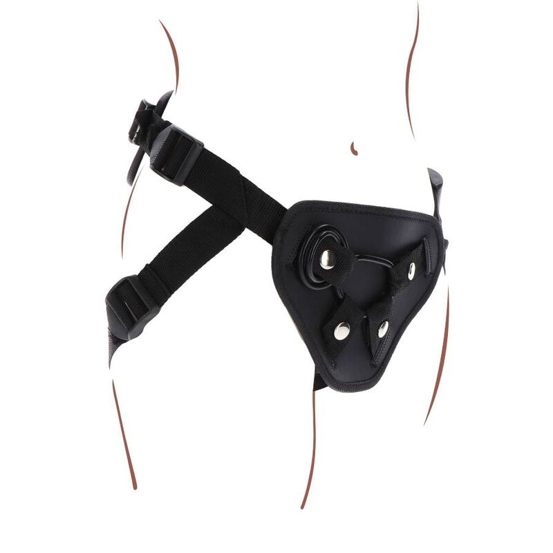 GET REAL - STRAP-ON DELUXE CHICOTE PRETO - Sexshoptuga  Sexshoptuga 