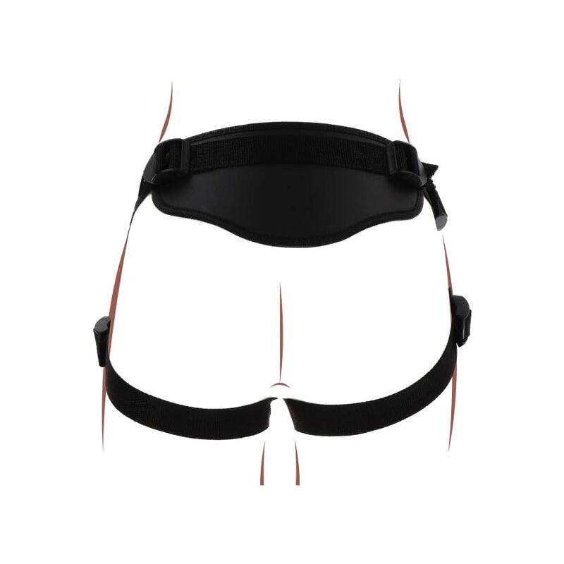 GET REAL - STRAP-ON DELUXE CHICOTE PRETO - Sexshoptuga  Sexshoptuga 