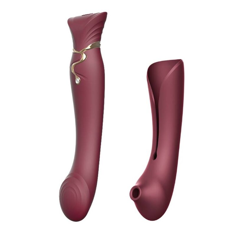 ZALO - QUEEN SET PULSE WAVE CLIT STIM VERMELHO - Sexshoptuga 