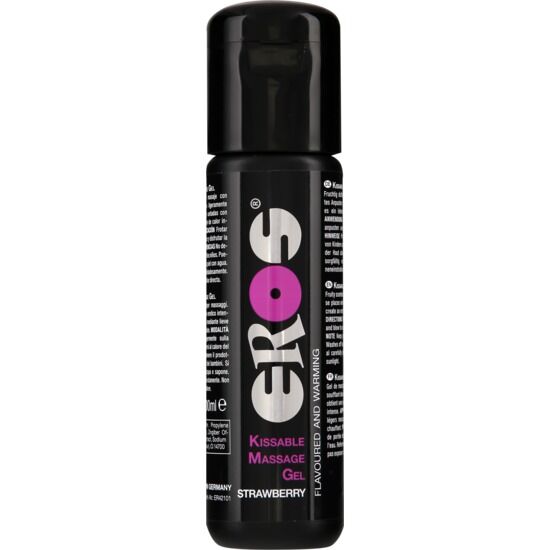 EROS - ÓLEO DE MASSAGEM COM EFEITO CALOR DE MORANGO BEIJVEL 100 ML - Sexshoptuga Sexshoptuga 