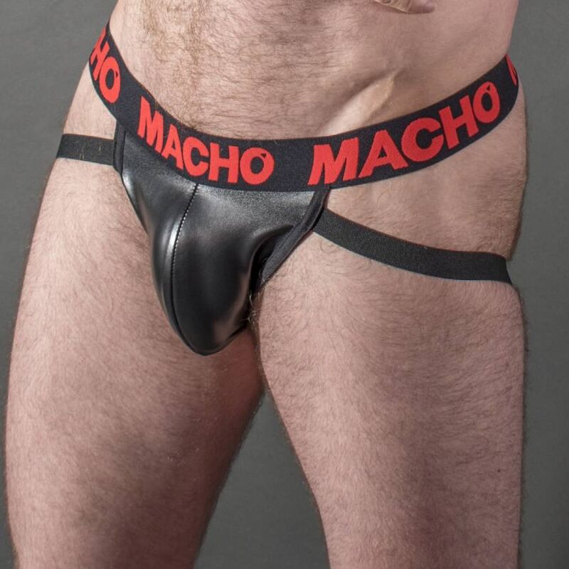 MACHO - MX25RC JOCK COURO VERMELHO S - Sexshoptuga 