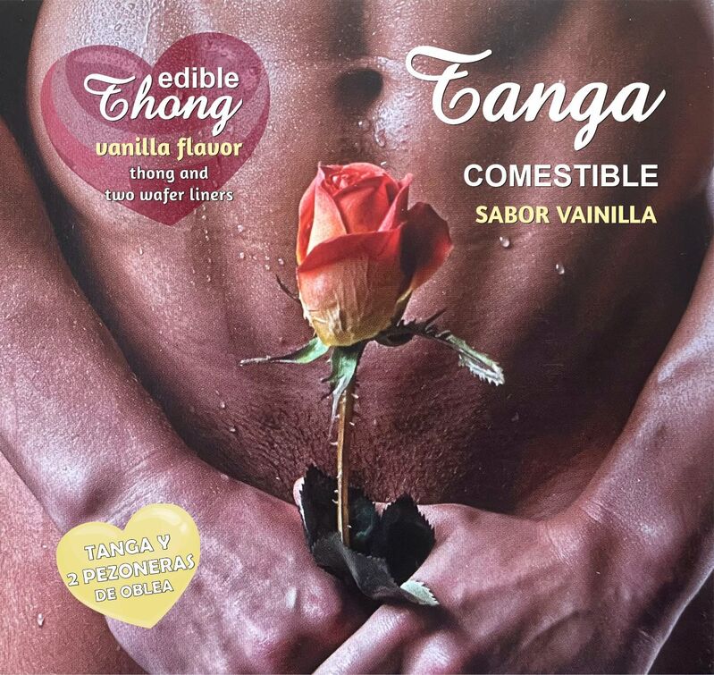 HOTFLOWERS - TANGA HOMEM + 2 BICOS WAFER BAUNILHA /es/pt/en/fr/it/ - Sexshoptuga  Sexshoptuga 