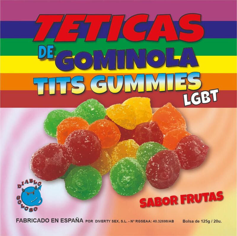 DIABLO GOLOSO - GOMAS DE AÚCAR SORTIDO TEETICS LGTB - Sexshoptuga  Sexshoptuga 