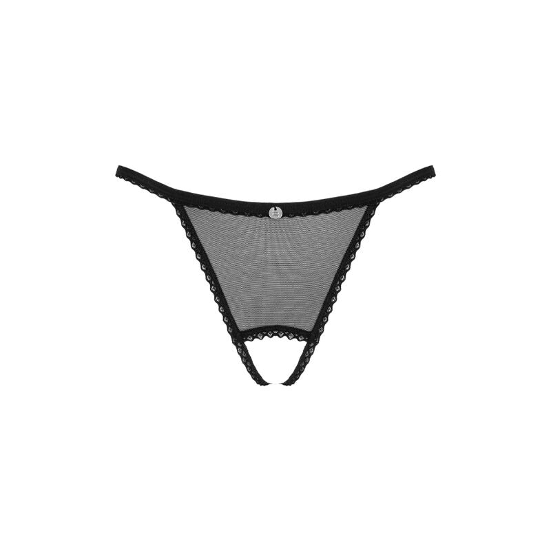 OBSESSIVE - CELIA NOIR TANGA SEM CROTCHLESS XL/XXL - Sexshoptuga  Sexshoptuga 