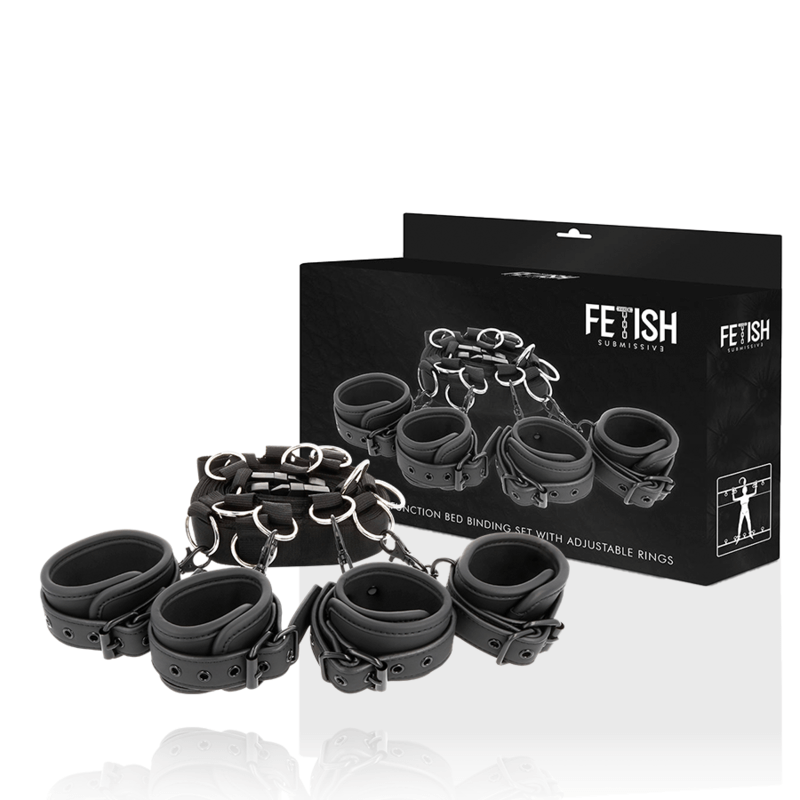 FETISH SUBMISSIVE - CONJUNTO DE LAÇOS DE CAMA DE LUXO COM FORRO DE NOPRENE - Sexshoptuga 