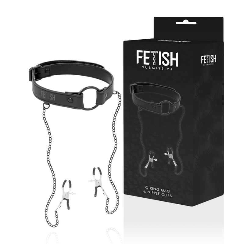 FETISH SUBMISSIVE - ANEL DE GAG COM GRAMPOS DE BICO - Sexshoptuga  Sexshoptuga 