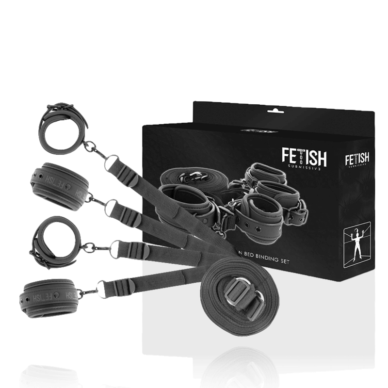 FETISH SUBMISSIVE - CONJUNTO DE ALGEMAS E GRAVATAS COM FORRO DE NOPRENE - Sexshoptuga  Sexshoptuga 