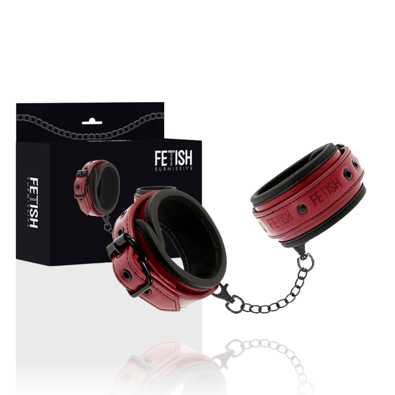 FETISH SUBMISSIVE DARK ROOM - ALGEMAS DE COURO VEGANO COM FORRO DE NEOPRENE - Sexshoptuga  Sexshoptuga 