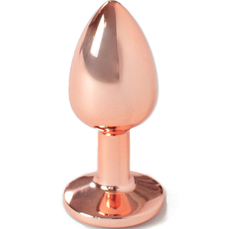 SECRETPLAY - PLUG ANAL DE METAL OURO ROSA TAMANHO PEQUENO 7 CM - Sexshoptuga  Sexshoptuga 