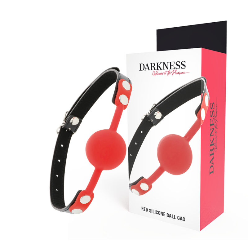 DARKNESS - MORDAÇA DE SILICONE VERMELHA - Sexshoptuga  Sexshoptuga 