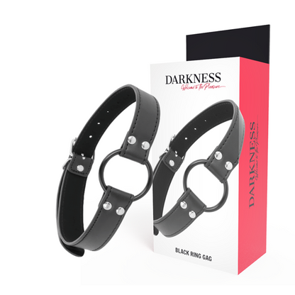 DARKNESS - GAG COM ANEL DIÂMETRO 3,6 CM - Sexshoptuga 