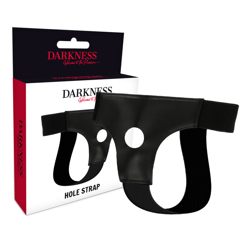 DARKNESS - ARNÊS COM FURO TAMANHO ÚNICO - Sexshoptuga  Sexshoptuga 