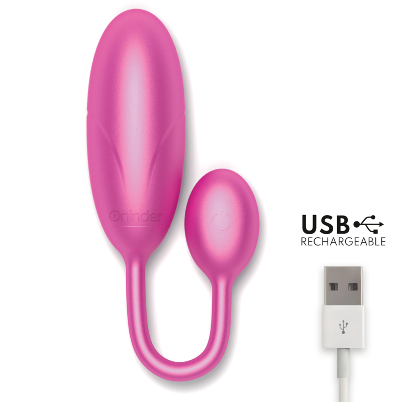 ONINDER - OVO VIBRATÓRIO DENVER ROSA 7 X 2,7 CM APLICATIVO GRATUITO - Sexshoptuga  Sexshoptuga 