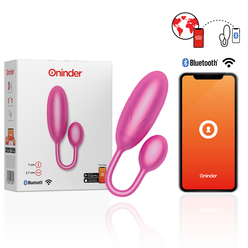 ONINDER - OVO VIBRATÓRIO DENVER ROSA 7 X 2,7 CM APLICATIVO GRATUITO - Sexshoptuga  Sexshoptuga 