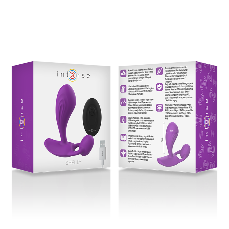 INTENSE - SHELLY PLUG ANAL CONTROLE REMOTO ROXO - Sexshoptuga 