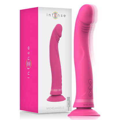 INTENSE - MICHELANGELO ROSA VIBRADOR DE SILICONE DILDO - Sexshoptuga 