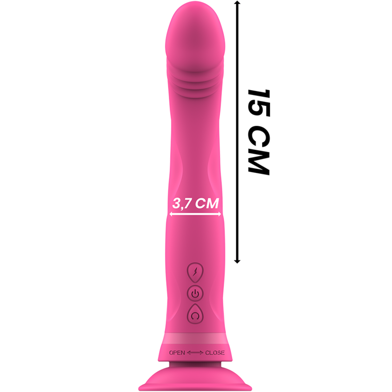 INTENSE - MICHELANGELO ROSA VIBRADOR DE SILICONE DILDO - Sexshoptuga  Sexshoptuga 