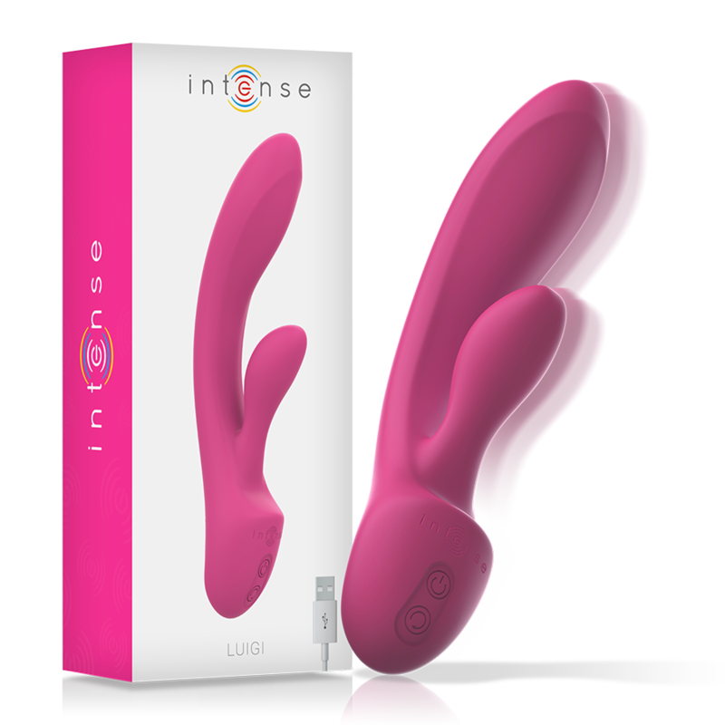 INTENSE - VIBRADOR LUIGI COELHO ROSA SILICONE LÍQUIDO - Sexshoptuga  Sexshoptuga 