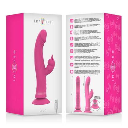 INTENSE - VIBRADOR JULIO COELHO ROSA SILICONE - Sexshoptuga 