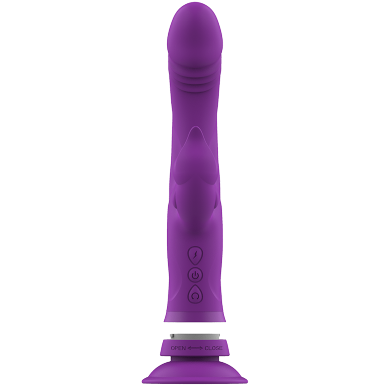 INTENSE - VIBRADOR DE SILICONE CASANOVA COELHO TRIPLO MOTOR ROXO - Sexshoptuga  Sexshoptuga 