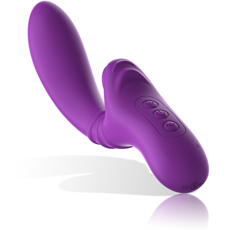 INTENSE - VIBRADOR FLEXÍVEL HARRY COM LÍNGUA ROXA - Sexshoptuga  Sexshoptuga 