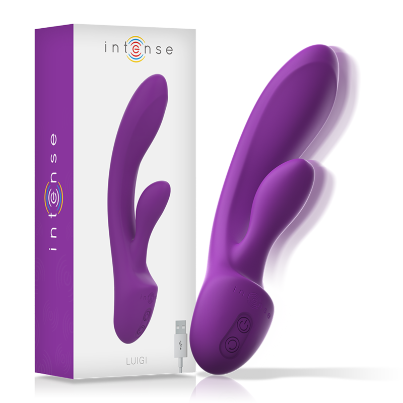 INTENSE - VIBRADOR LUIGI COELHO SILICONE LÍQUIDO ROXO - Sexshoptuga  Sexshoptuga 