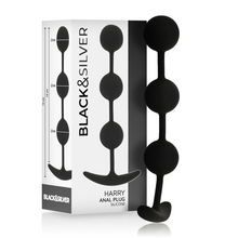 BLACK&SILVER - ROSÁRIO ANAL HARRY 3 ESFERAS DE SILICONE 14 CM - Sexshoptuga 