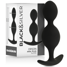 BLACK&SILVER - ORSON PLUG SILICONE 2 ONDAS ANAIS 9 CM - Sexshoptuga 