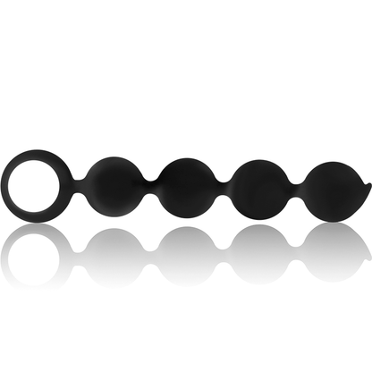 BLACK&SILVER - ROSÁRIO ANAL LENNON 4 ESFERAS DE SILICONE 15 CM - Sexshoptuga 