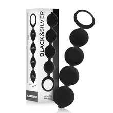 BLACK&SILVER - ROSÁRIO ANAL LENNON 4 ESFERAS DE SILICONE 15 CM - Sexshoptuga 