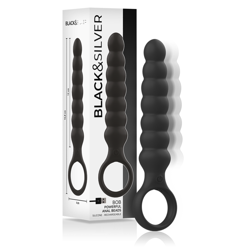 BLACK&SILVER - DILADOR ANAL DE SILICONE BOB PODEROSO - Sexshoptuga 